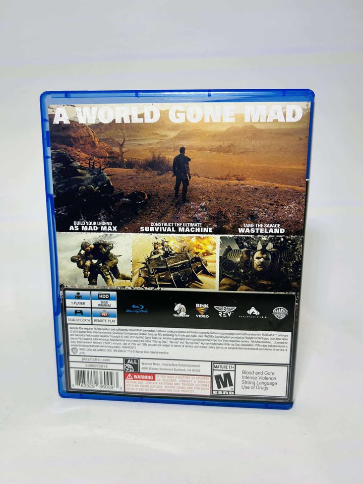 MAD MAX (PLAYSTATION 4 PS4) - jeux video game-x