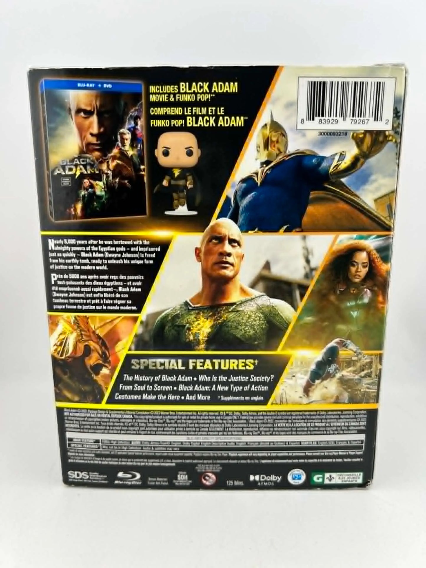 Funko Pop! Black Adam Blu Ray + Dvd