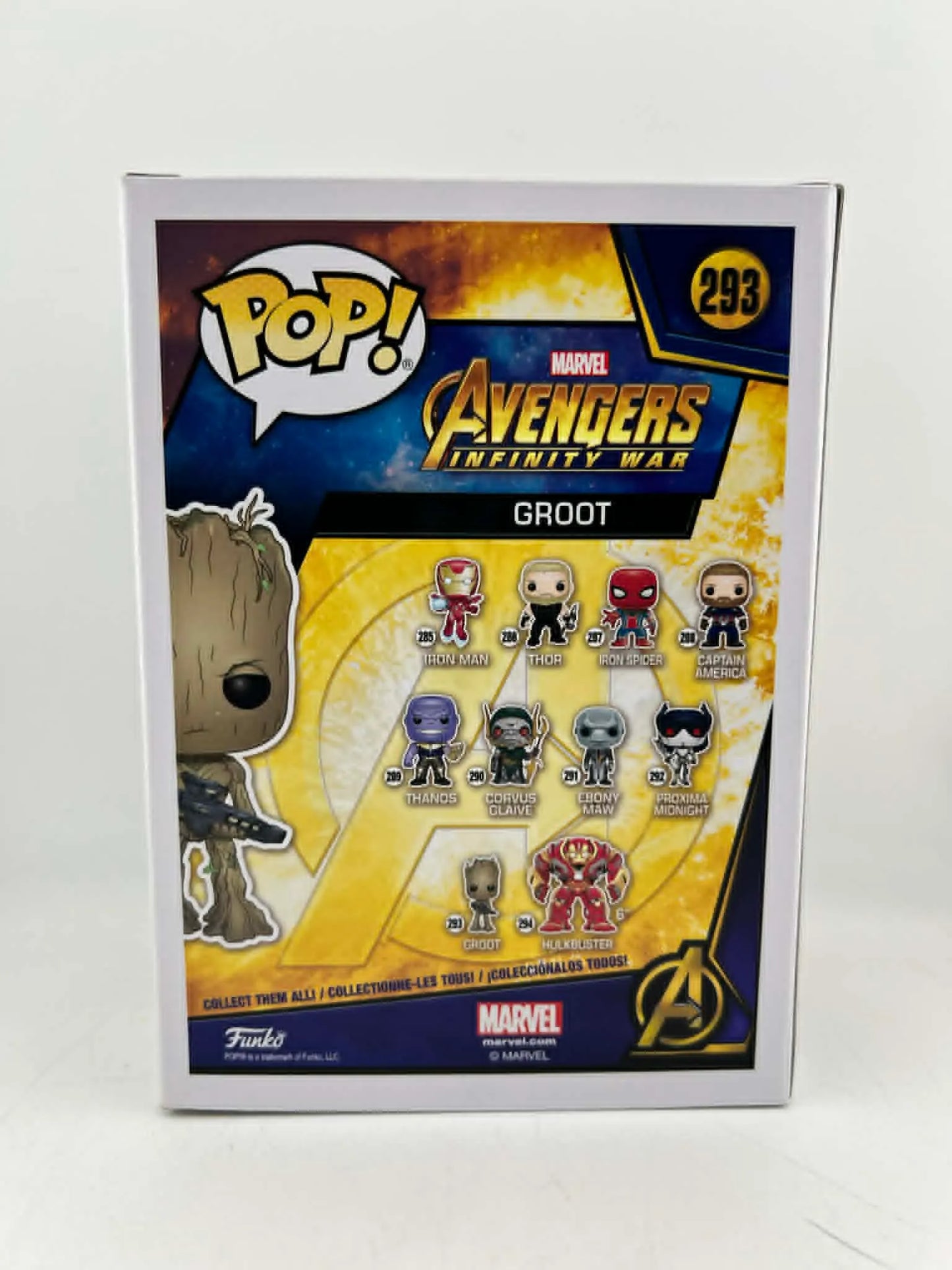 Funko Pop ! Marvel Avengers Infinity War #293 Les Gardiens de la Galaxie Groot