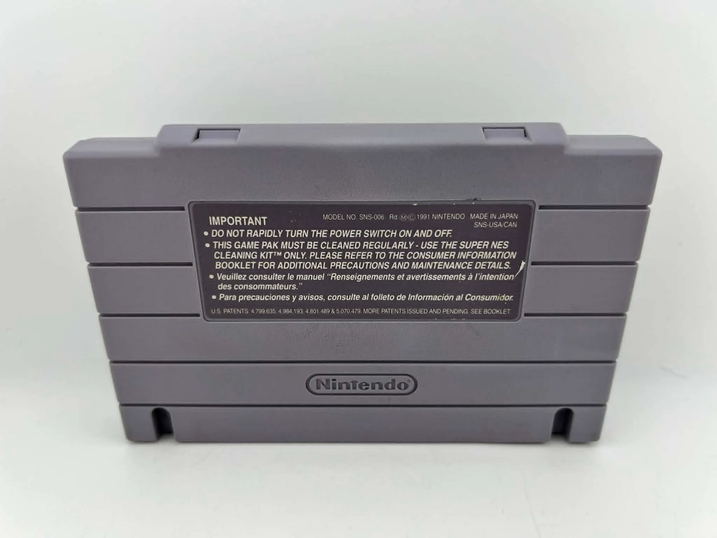 STREET COMBAT SUPER NINTENDO SNES