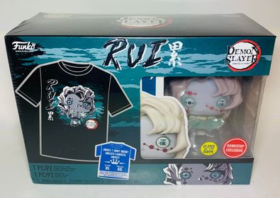 Funko Pop! and Tee Demon Slayer Rui # 1307 Glow in the Dark GameStop Size XL - jeux video game-x