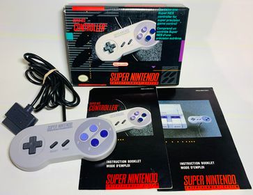 MANETTE SUPER NINTENDO SNES CONTROLLER  EN BOITE - jeux video game-x