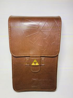 Étui de transport en cuir legend of zelda console nintendo 3ds travel case leather - jeux video game-x