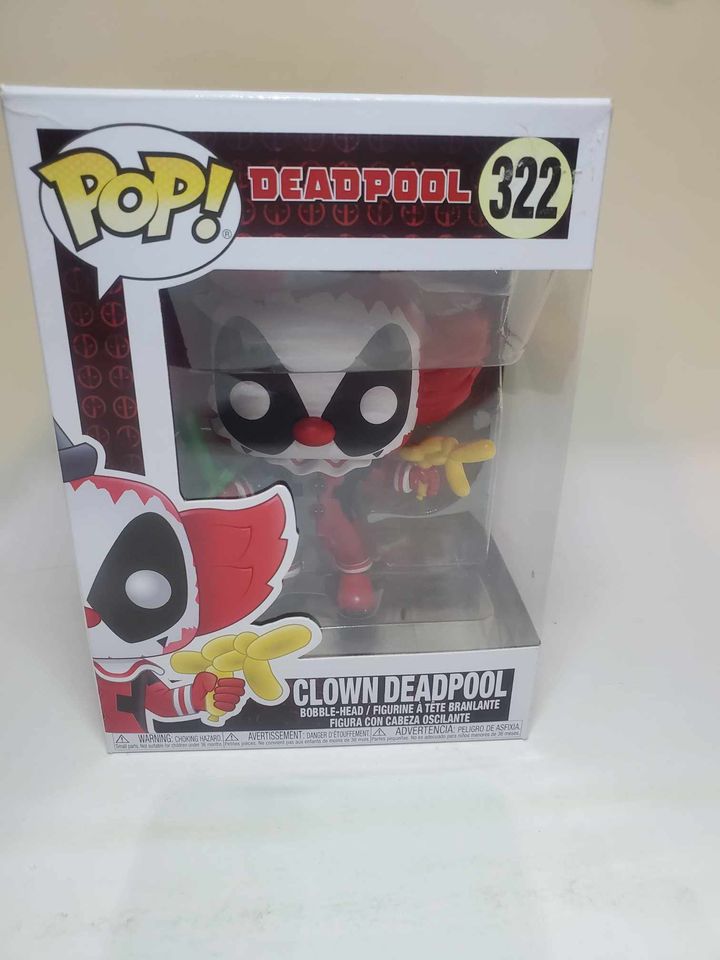 FUNKO POP CLOWN DEADPOOL #322 - jeux video game-x