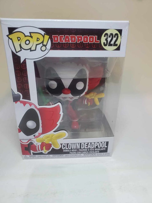 FUNKO POP CLOWN DEADPOOL #322 - jeux video game-x