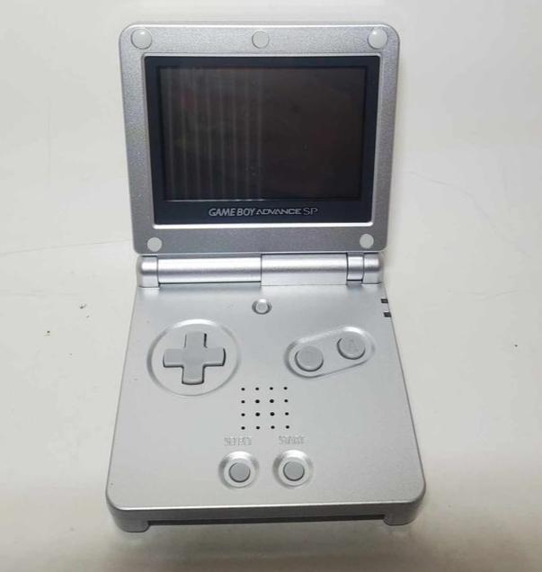 CONSOLE NINTENDO GAMEBOY ADVANCE GBA SP ARGENT PLATINUM MODEL AGS-001 SYSTEM - jeux video game-x