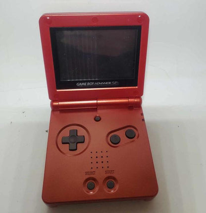 CONSOLE GAME BOY ADVANCE SP GBA SP ROUGE FLAME SYSTEM MODEL AGS-001 - jeux video game-x