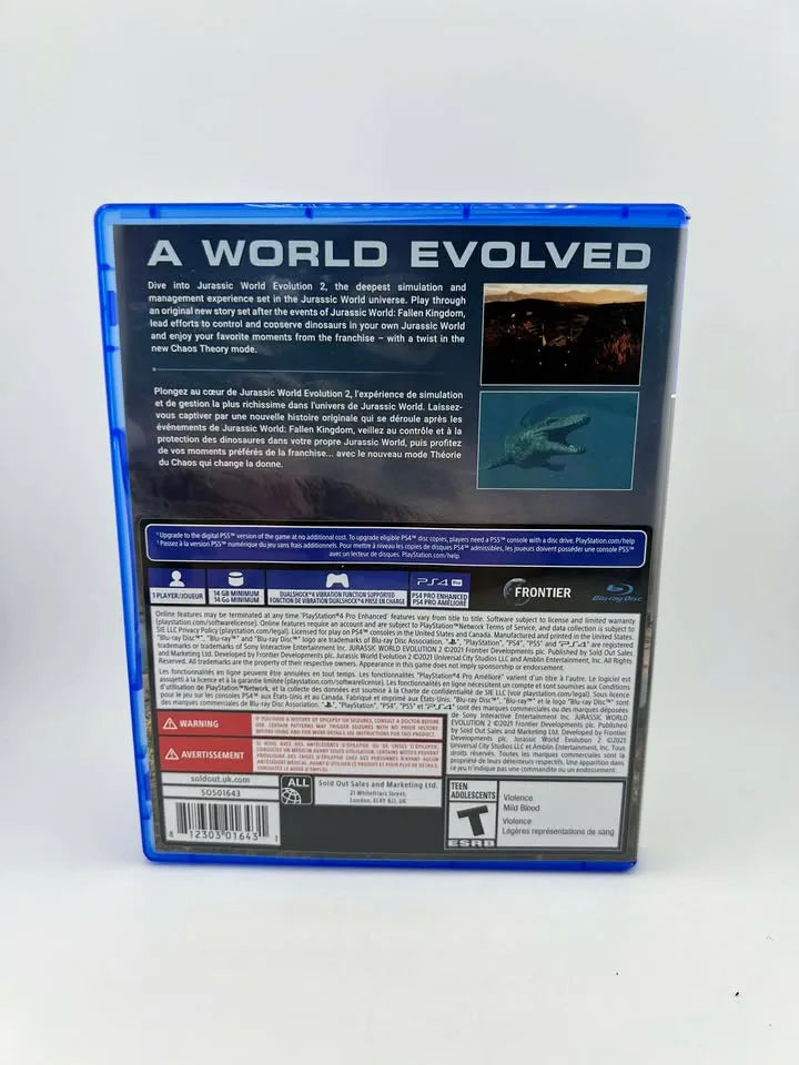 Jurassic World Evolution 2 Playstation 4 PS4