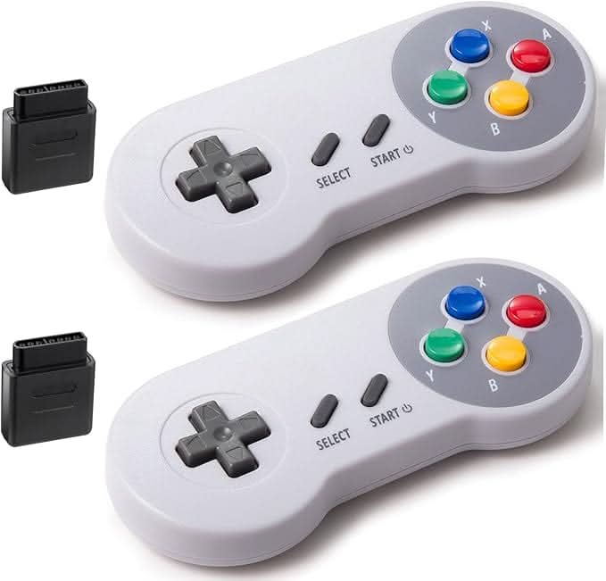 Manettes sans fil rétro SNES rechargeables 2,4 GHz