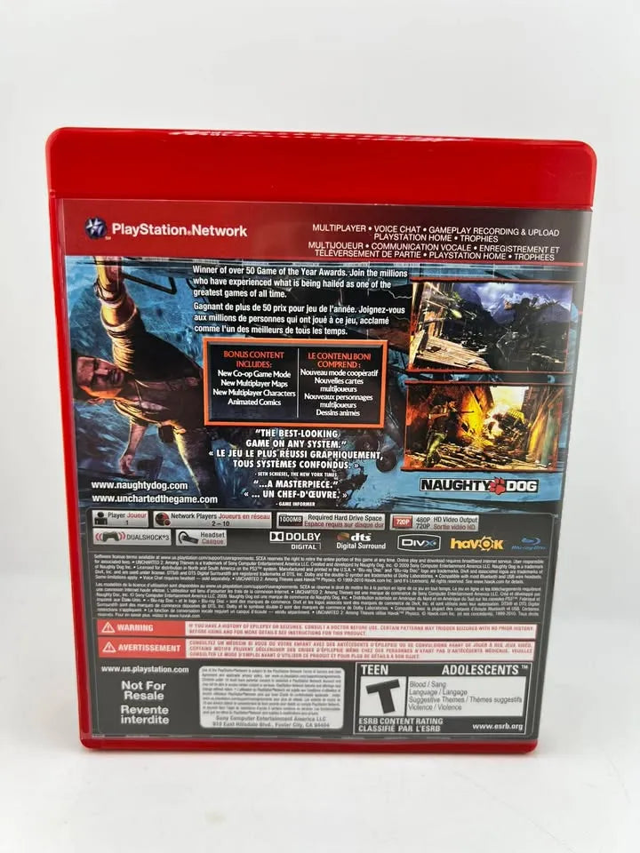 Uncharted 2: Among Thieves Game of the Year Greatest Hits Playstation 3 PS3