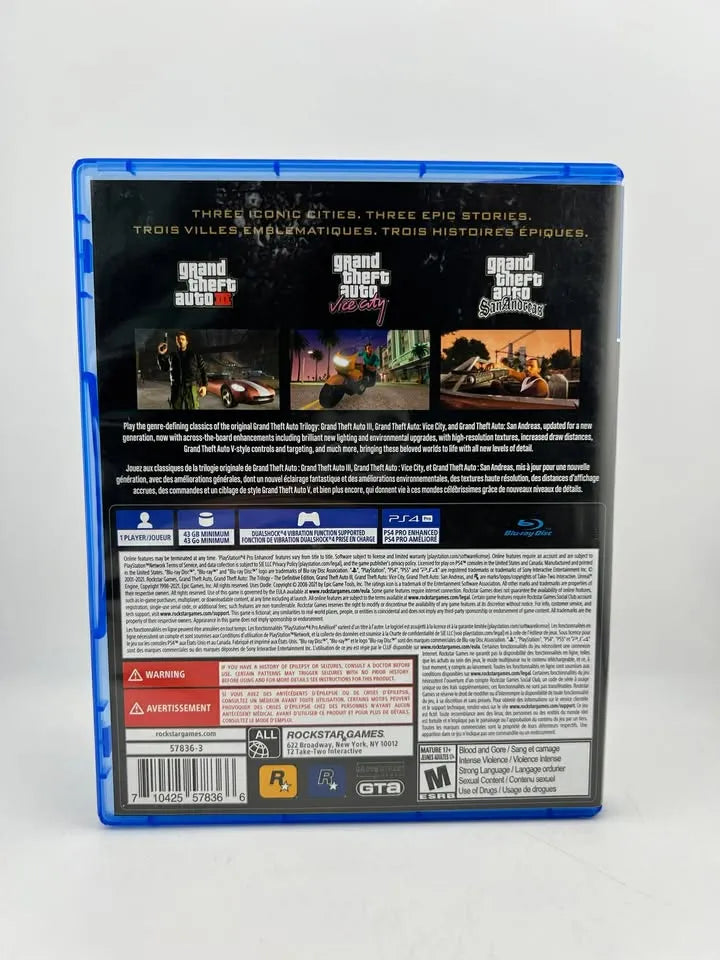 Grand Thef Auto The Trilogy The Definitive Edition Playstation 4 PS4