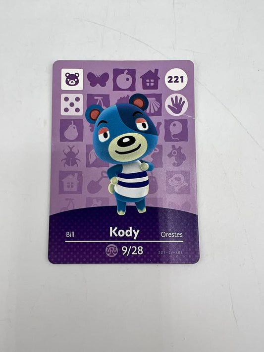 Kody #221 Animal Crossing Series 3 Amiibo Cards