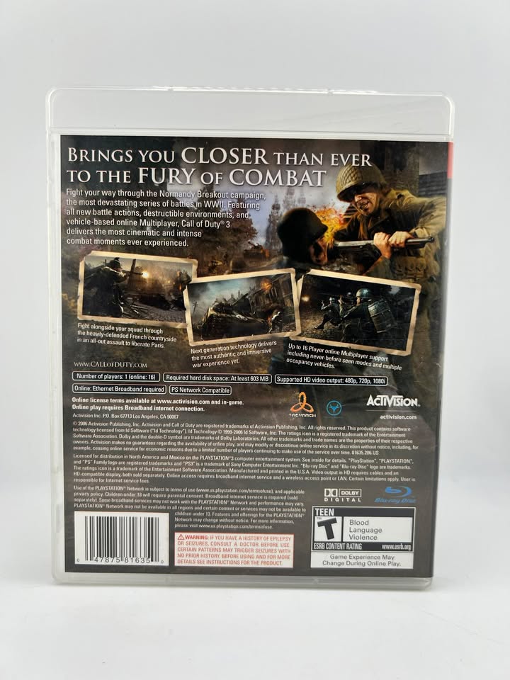 Call Of Duty 3 PLAYSTATION 3 PS3