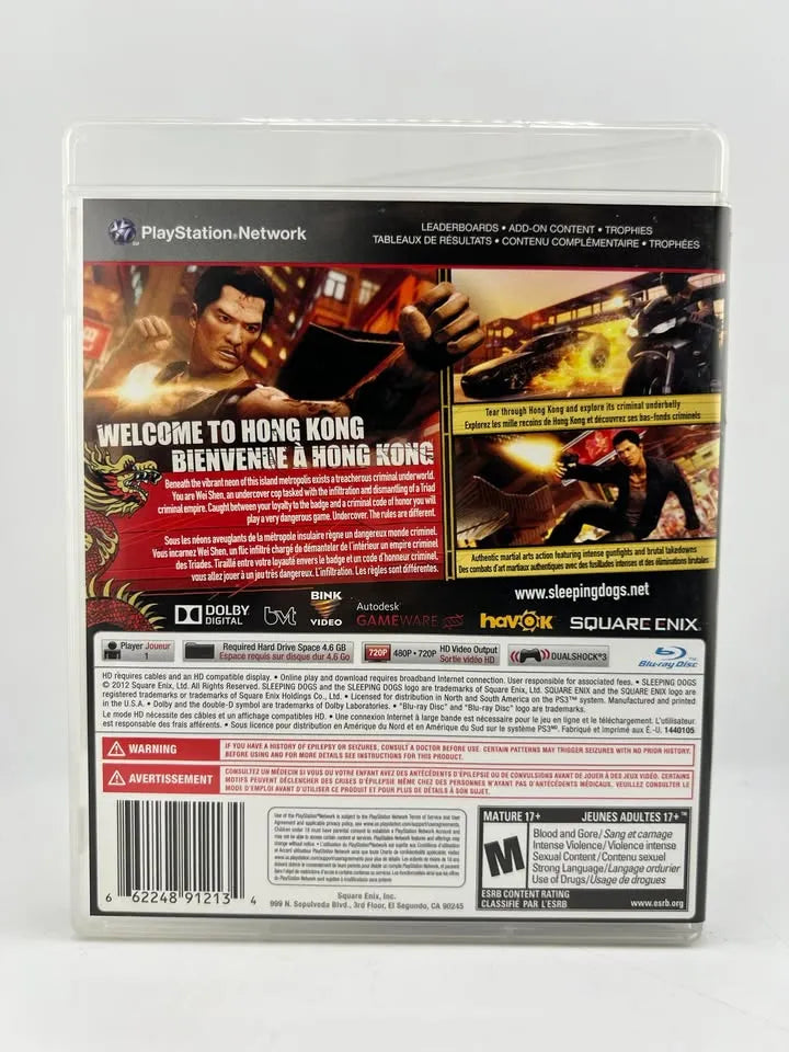 SLEEPING DOGS PLAYSTATION 3 PS3