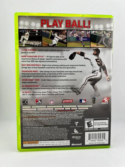 2K Sports Major League Baseball 2K9 Xbox 360 X360