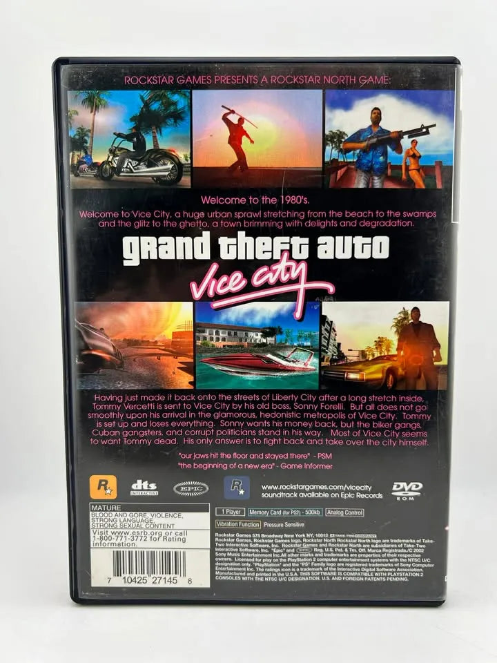 GRAND THEFT AUTO GTA VICE CITY PLAYSTATION 2 PS2