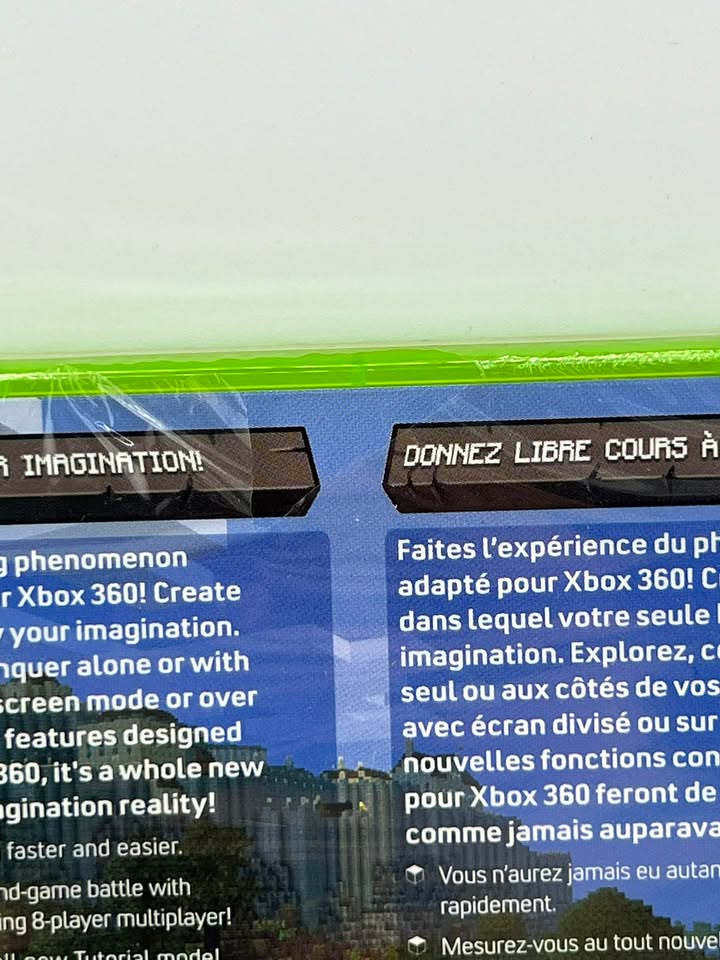 Minecraft Xbox 360 X360