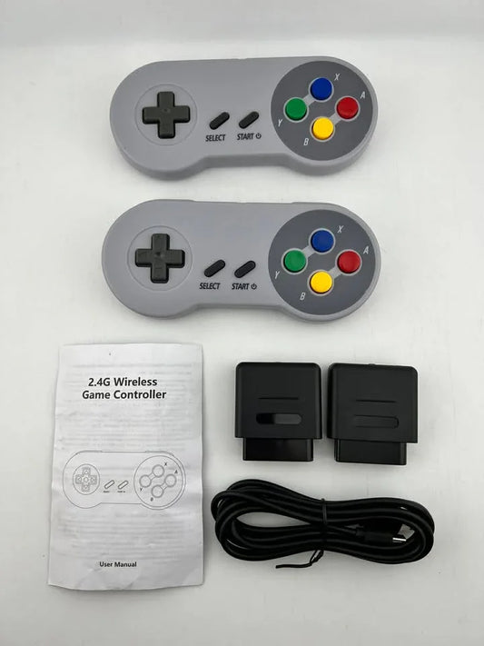 Manettes sans fil rétro SNES rechargeables 2,4 GHz