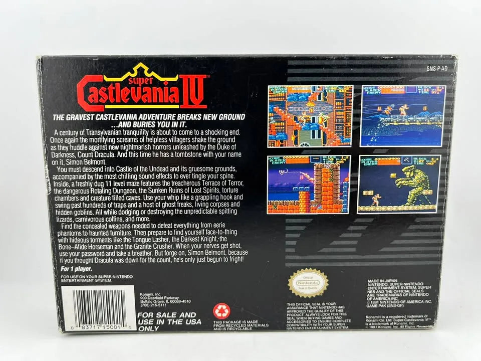SUPER CASTLEVANIA IV 4 EN BOITE SUPER NINTENDO SNES