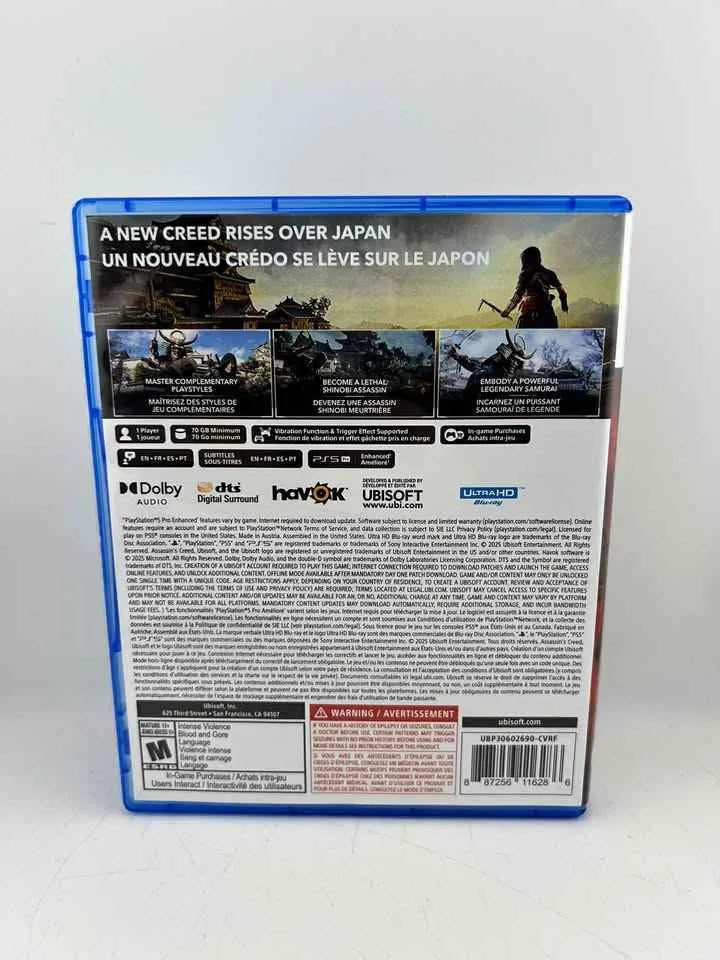 Assassin's Creed Shadows Playstation 5 PS5