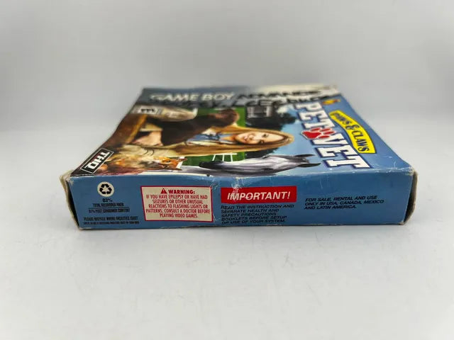 Paws And Claws Pet Vet Game Boy Advance GBA