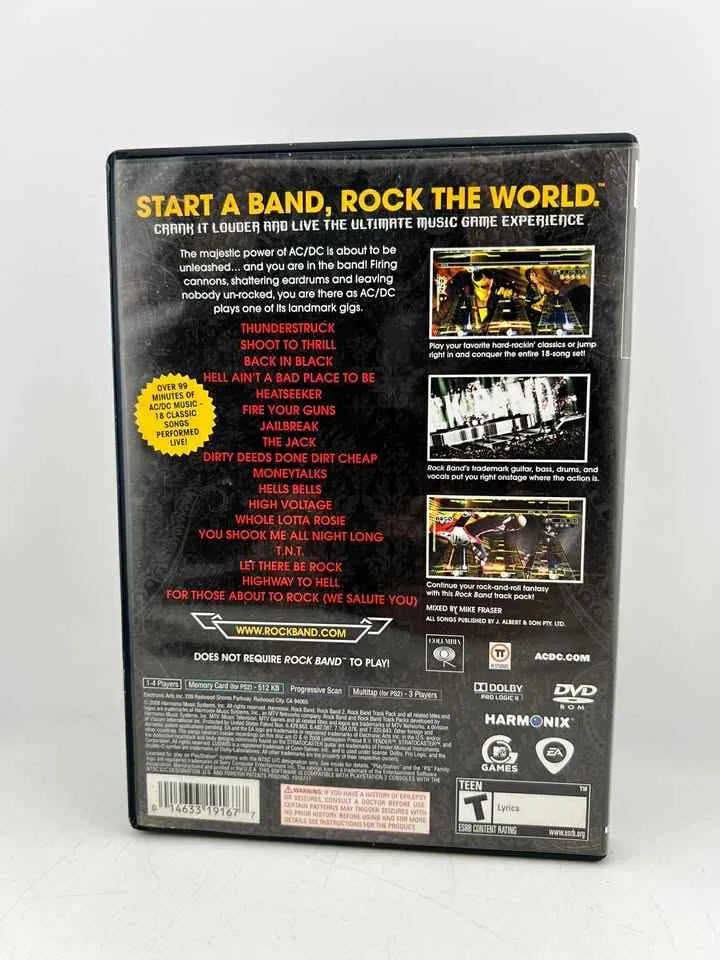 AC/DC Live Rock Band Track Pack Playstation 2 PS2