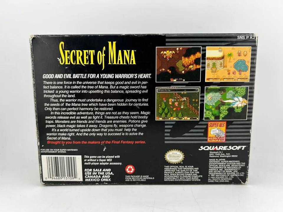 Secret of Mana Super Nintendo Snes