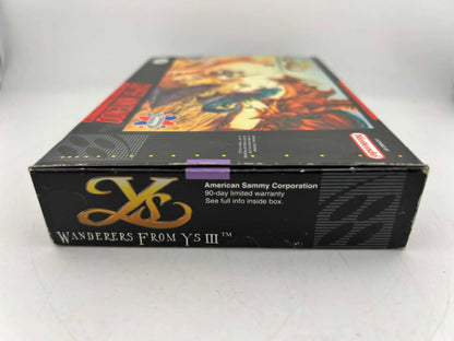YS III 3 WANDERERS FROM YS EN BOITE SUPER NINTENDO SNES