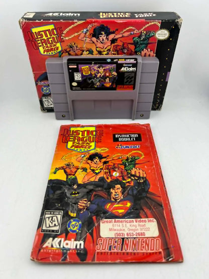 JUSTICE LEAGUE TASK FORCE EN BOITE SUPER NINTENDO SNES