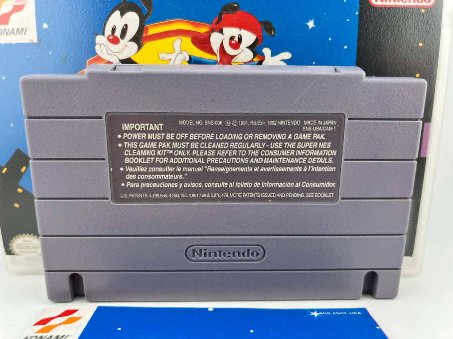 ANIMANIACS en boite SUPER NINTENDO SNES