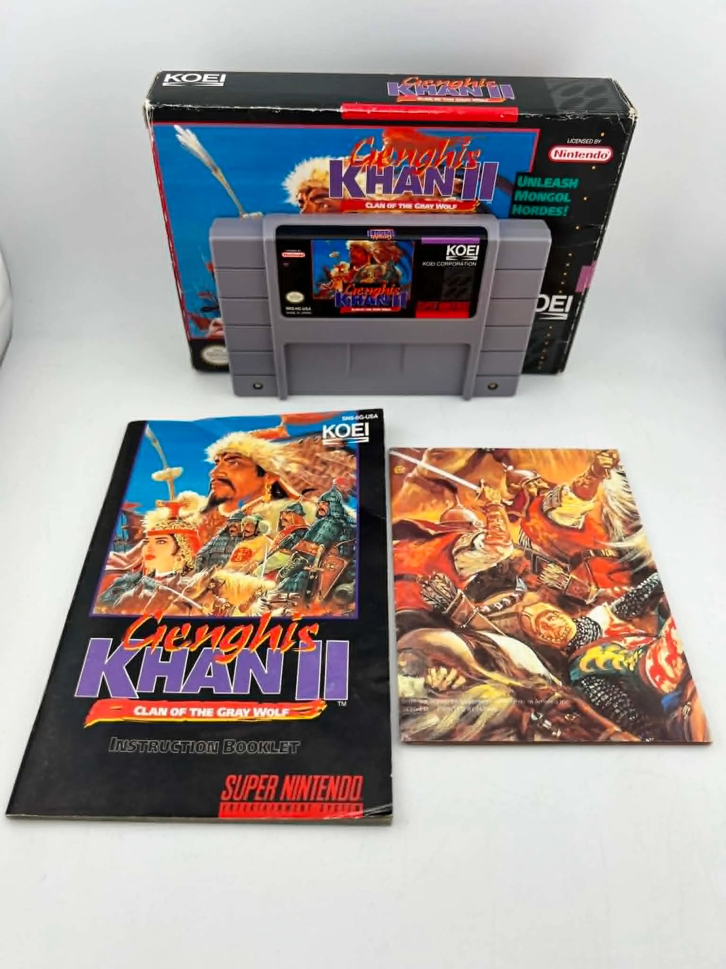 GENGHIS KHAN II 2 : CLAN OF THE GRAY WOLF EN BOITE SUPER NINTENDO SNES