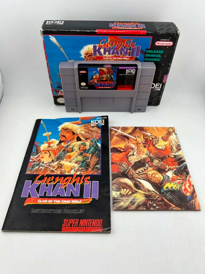 GENGHIS KHAN II 2 : CLAN OF THE GRAY WOLF EN BOITE SUPER NINTENDO SNES