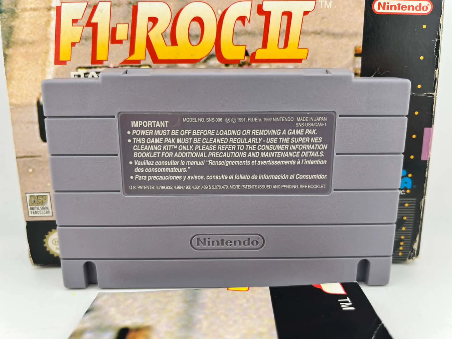 F1 ROC II  2 RACE OF CHAMPIONS en boite SUPER NINTENDO SNES
