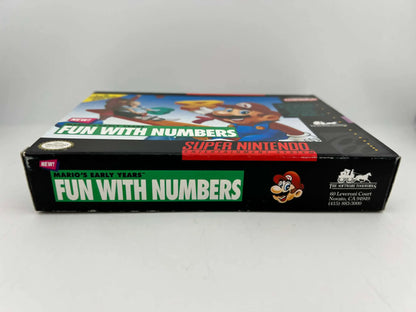 MARIO'S EARLY YEARS FUN WITH NUMBERS en boite SUPER NINTENDO SNES