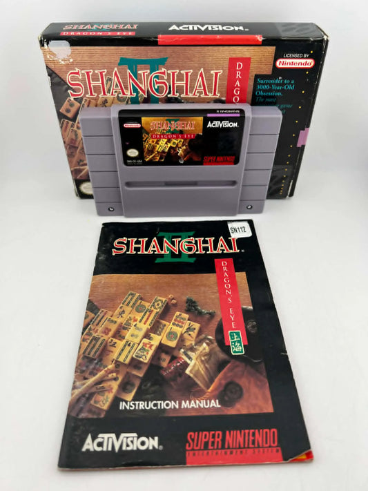SHANGHAI II 2 DRAGON'S EYE SUPER NINTENDO SNES En Boite