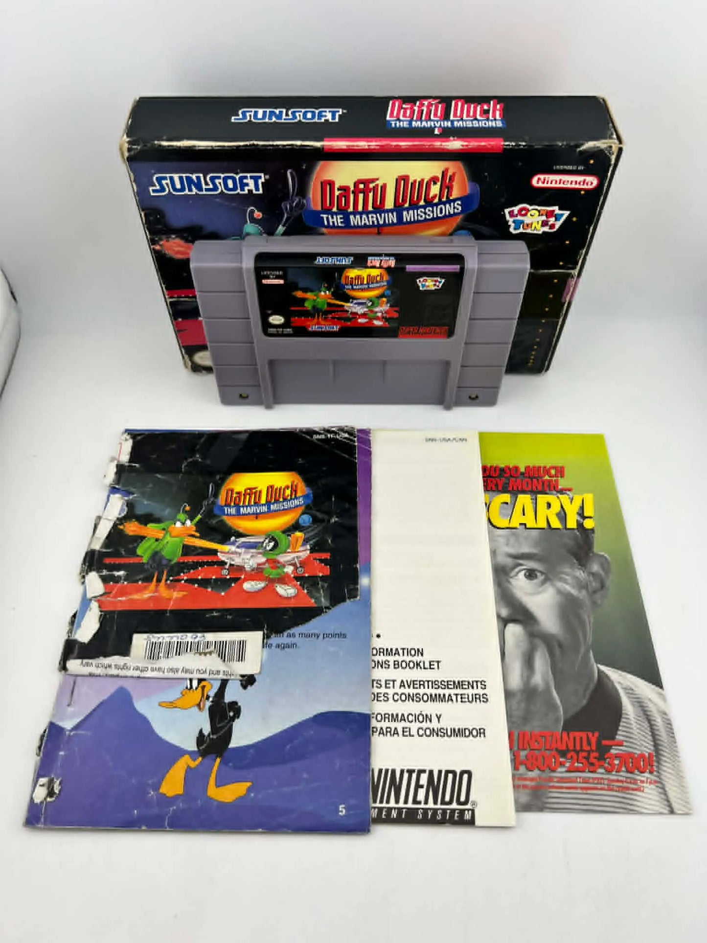 DAFFY DUCK THE MARVIN MISSIONS en boite SUPER NINTENDO SNES