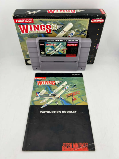 WINGS 2 ACES HIGH en boite SUPER NINTENDO SNES