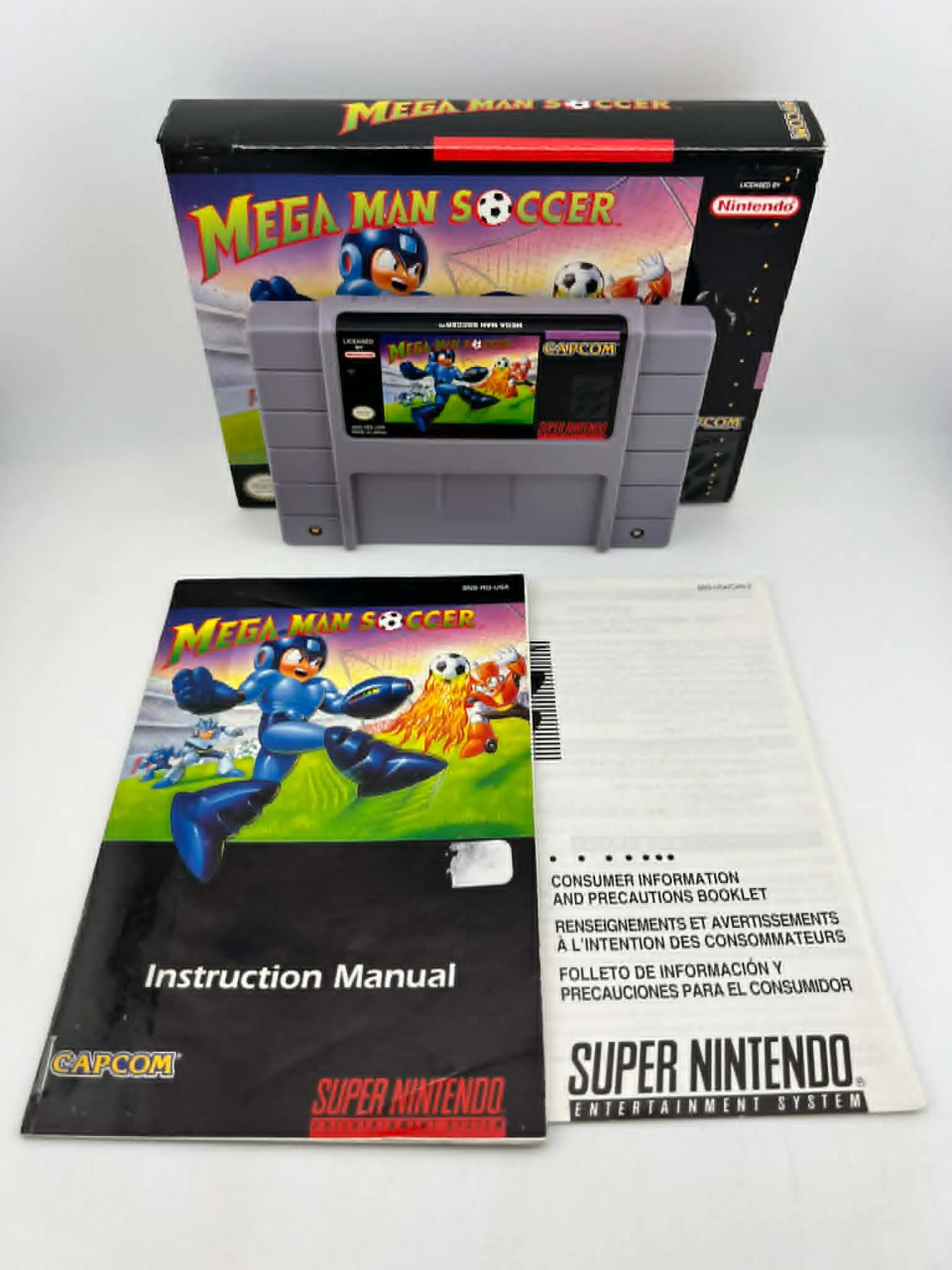 MEGA MAN SOCCER en boite SUPER NINTENDO SNES