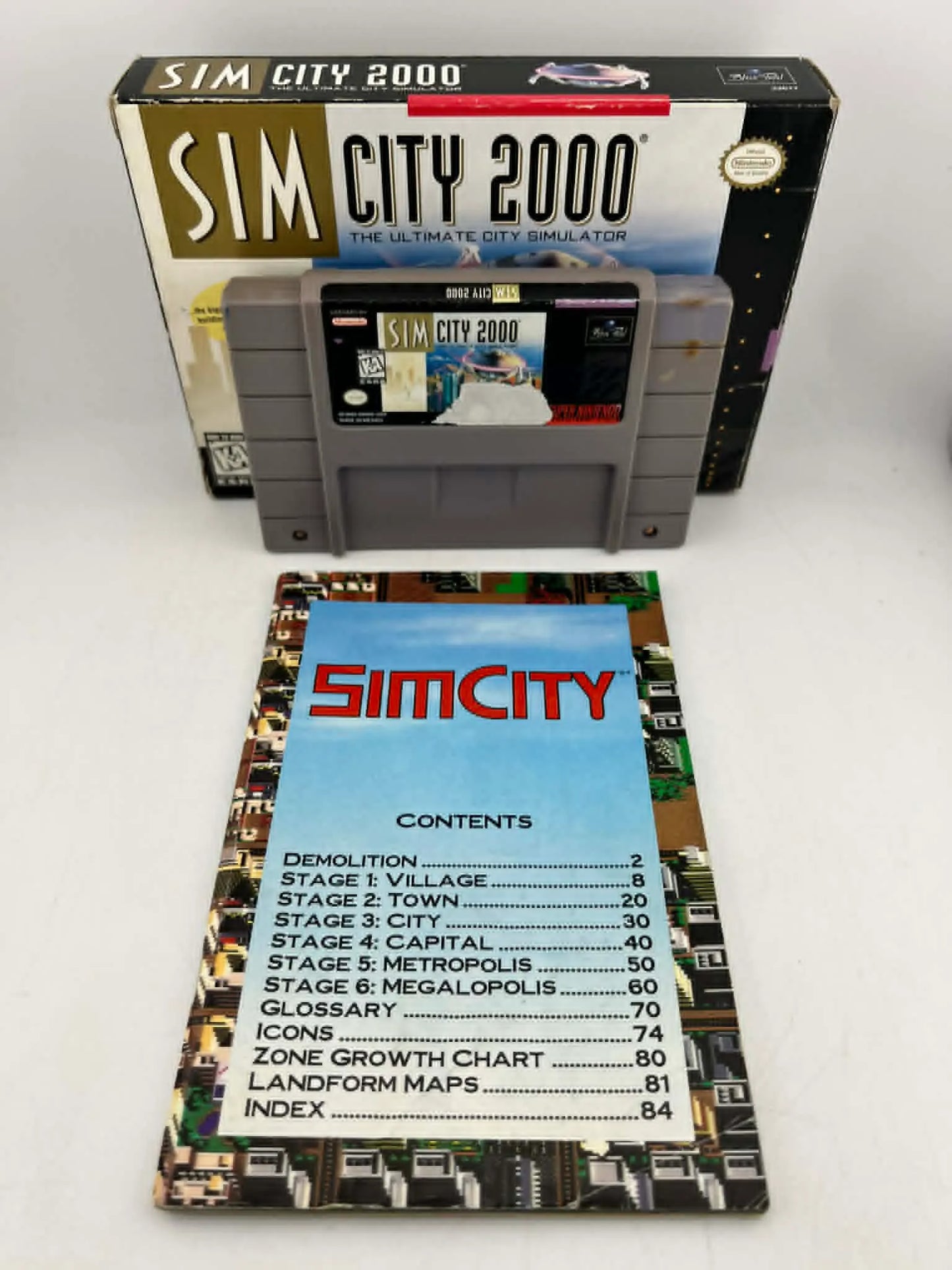 SIMCITY 2000 EN BOITE SUPER NINTENDO SNES
