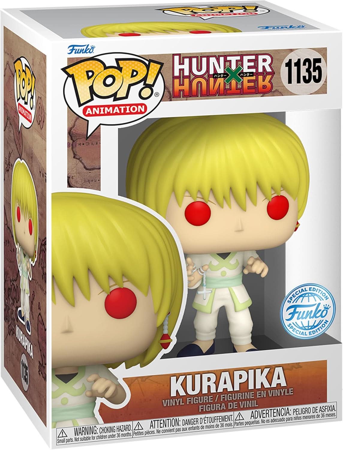 Funko Pop ! Animation : Hunter x Hunter - Kurapika w/Chain (Exc), figurine de collection en vinyle-1135 funko