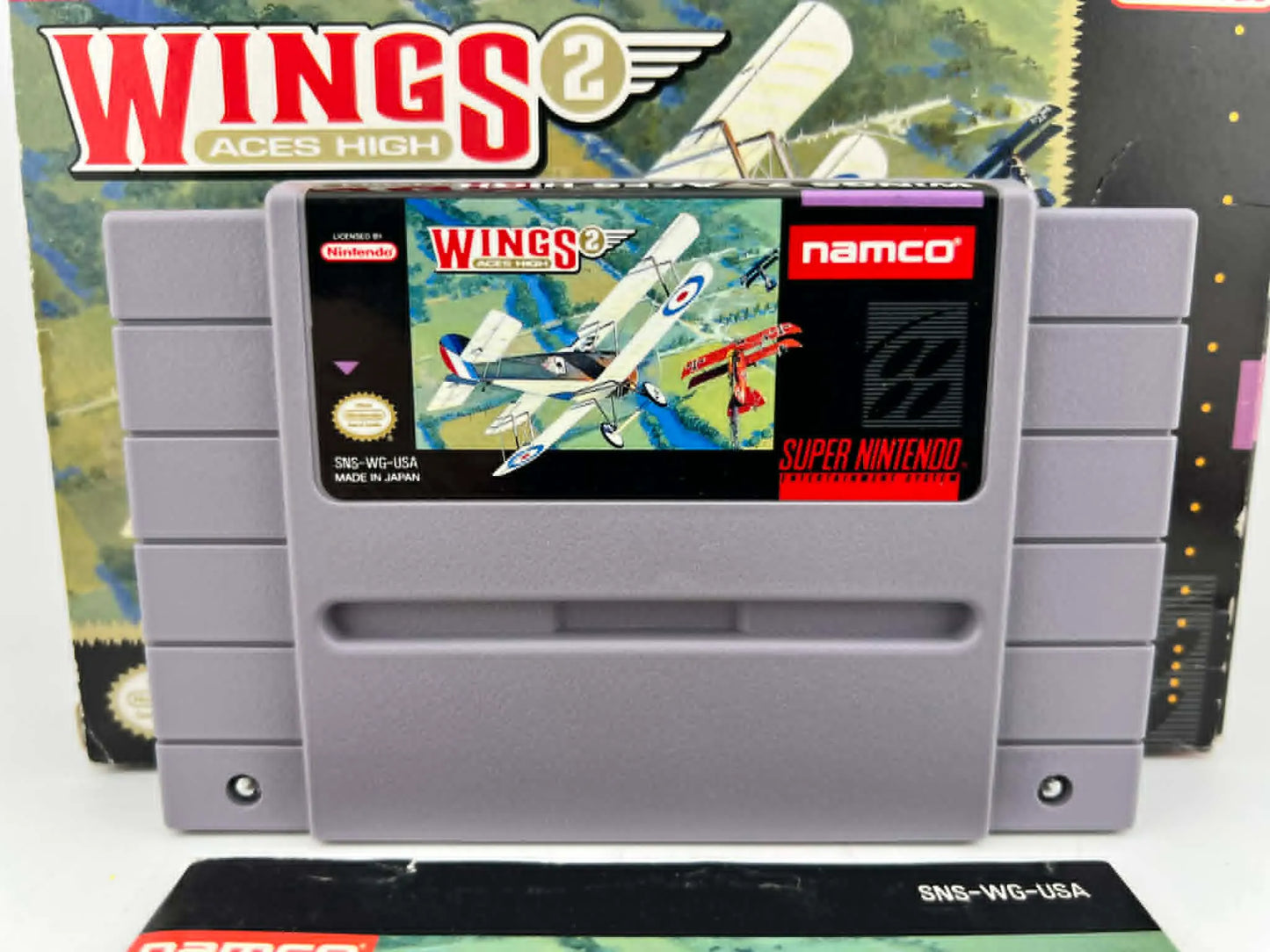 WINGS 2 ACES HIGH en boite SUPER NINTENDO SNES