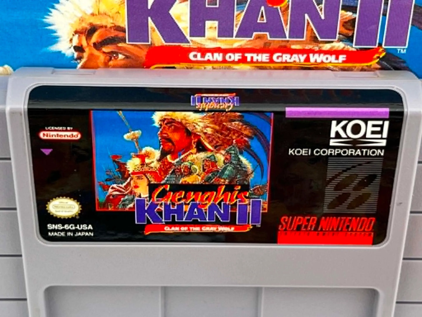 GENGHIS KHAN II 2 : CLAN OF THE GRAY WOLF EN BOITE SUPER NINTENDO SNES