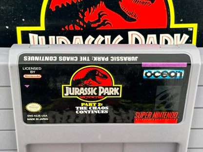 JURASSIC PARK 2 THE CHAOS CONTINUES en boite SUPER NINTENDO SNES