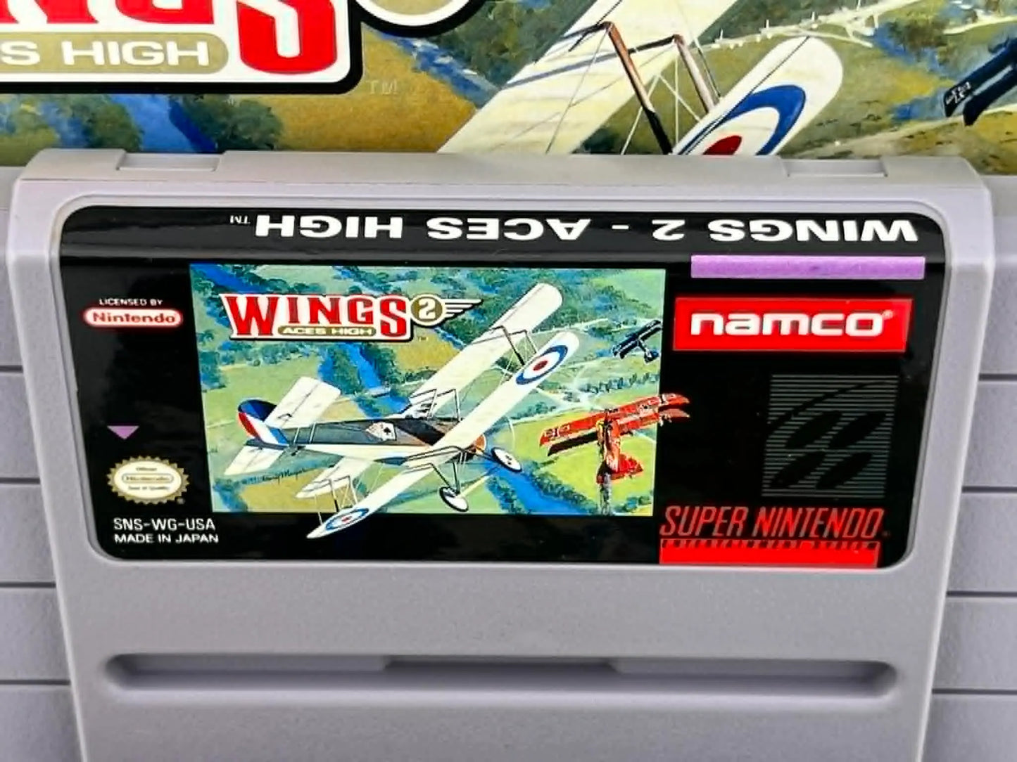 WINGS 2 ACES HIGH en boite SUPER NINTENDO SNES