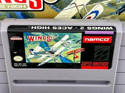 WINGS 2 ACES HIGH en boite SUPER NINTENDO SNES