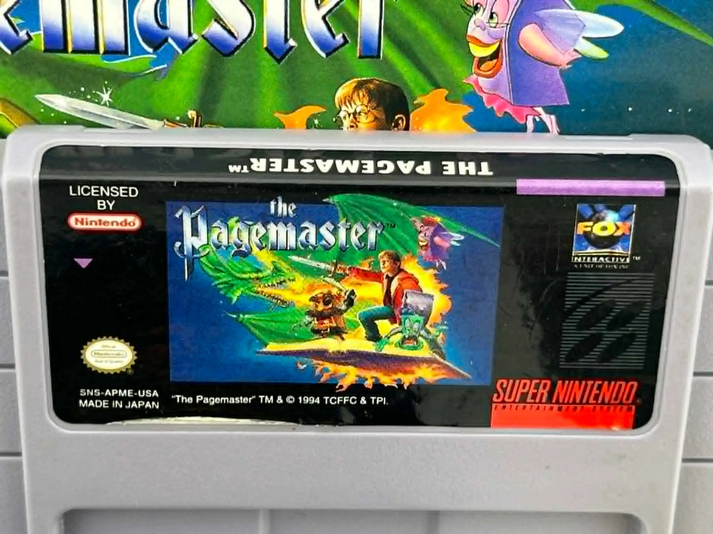 THE PAGEMASTER en boite SUPER NINTENDO SNES