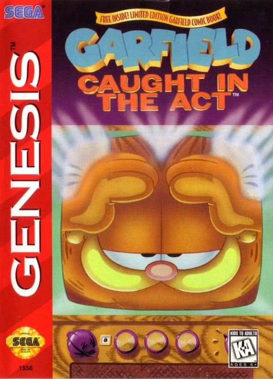 GARFIELD CAUGHT IN THE ACT SEGA GENESIS SG