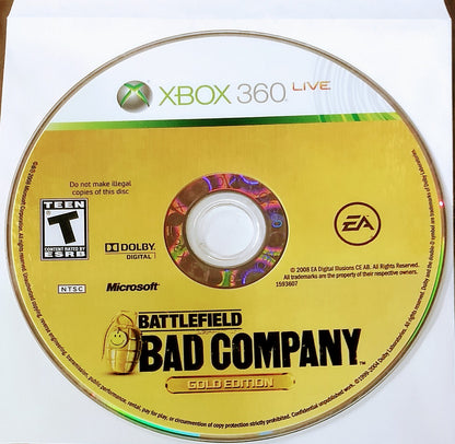 BATTLEFIELD BAD COMPANY Gold edition XBOX 360 X360 - jeux video game-x