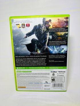 DISHONORED GAME OF THE YEAR GOTY PLATINUM HITS XBOX 360 X360 - jeux video game-x