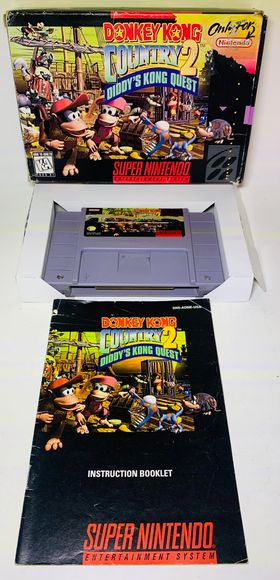 DONKEY KONG COUNTRY DKC 2 EN BOITE SUPER NINTENDO SNES - jeux video game-x